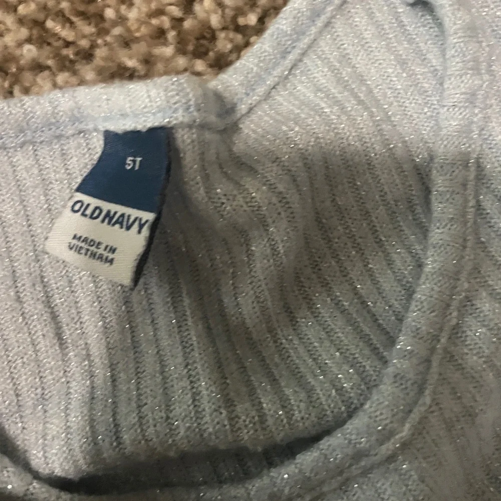 Old Navy Girls Long-Sleeve Knit Dress Set - White, Black, Light Blue